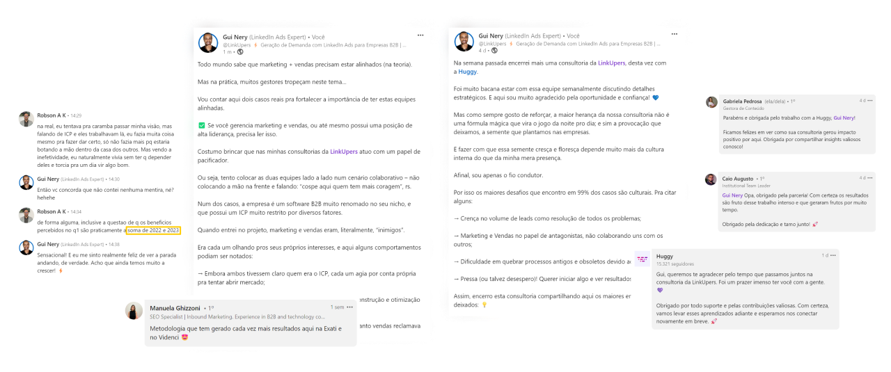 Depoimentos LinkUpers